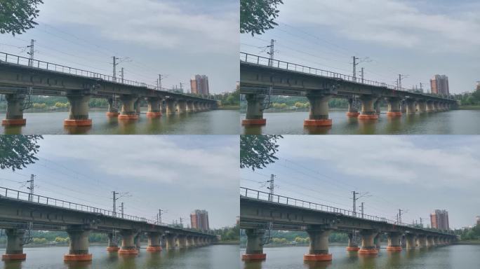 水面上的铁路桥梁