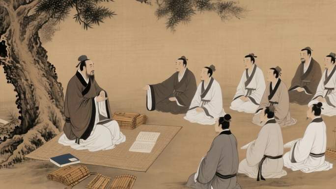 古代私塾 圣人讲学