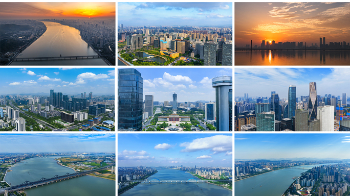 杭州城市风光航拍延时