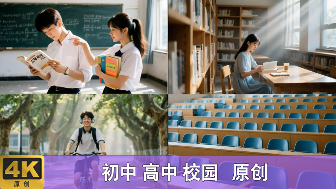 初中高中高考毕业青春校园空镜教室老师教育