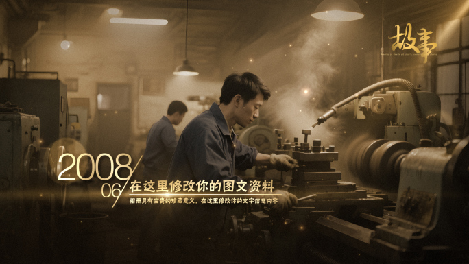 【无插件】光影历史老照片回忆照片展示
