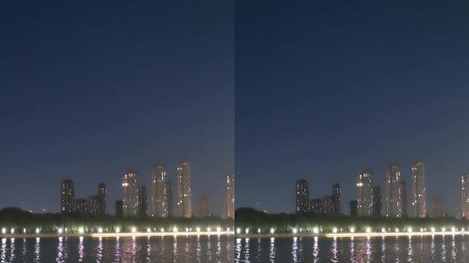 璀璨夜景城市天际线