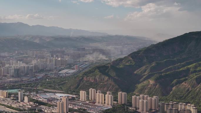 西宁市区航拍镜头合集