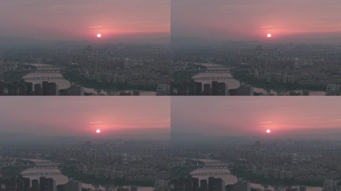 城市日落景观