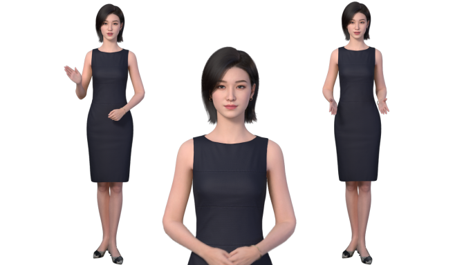 虚拟人物ai职场女性形象展示