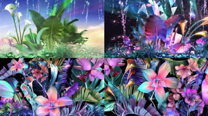 6K奇幻花卉绽放 女团 梦幻植物 热带