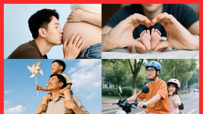 父亲节温馨家庭亲子时光