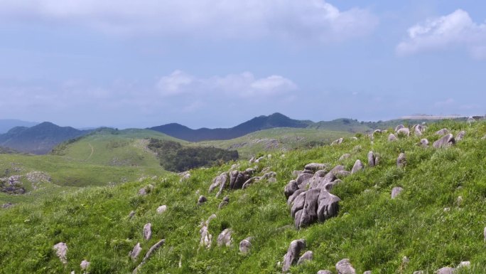 蓝天碧绿，喀斯特大地清新