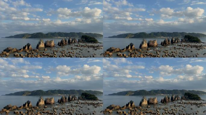 和歌山县，钏本，天空中有复制空间的桥井岩