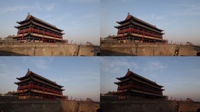 西安城墙地标建筑延时