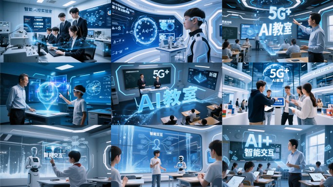 ai教育数字化学习虚拟现实未来教育老师