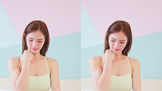 女孩用蜡条