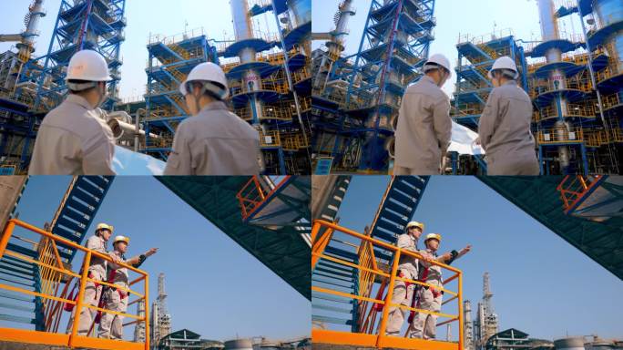 【4K】石化工厂工程师现场作业