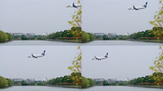 飞机低空飞行景观
