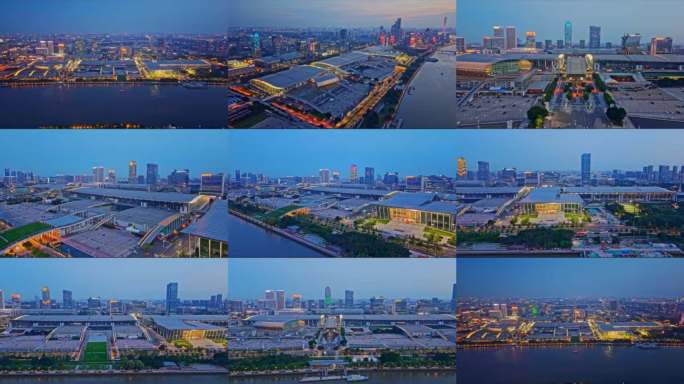 广交会展馆蓝调夜景