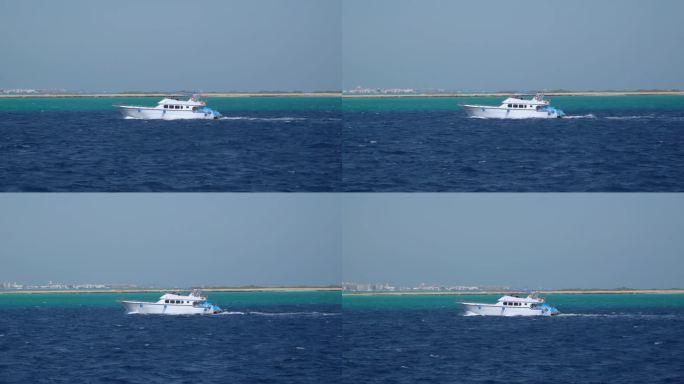 埃及赫尔格达红海的豪华游艇。假期，假期概念