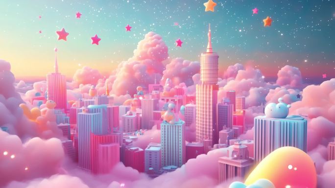 梦幻卡通城市 梦幻卡通云朵