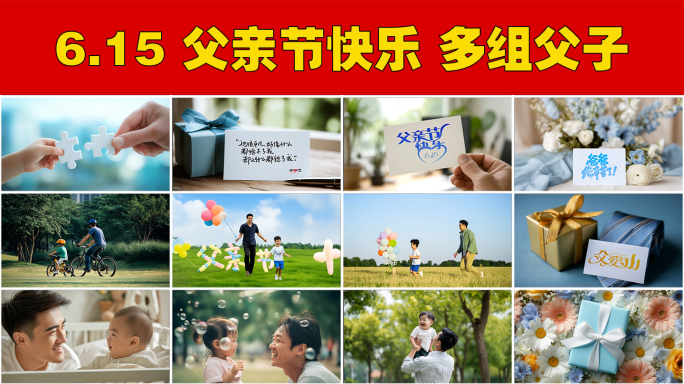 父亲节父亲爸爸父爱如山温馨父子成长亲情