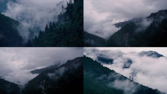 云雾缭绕的山峦
