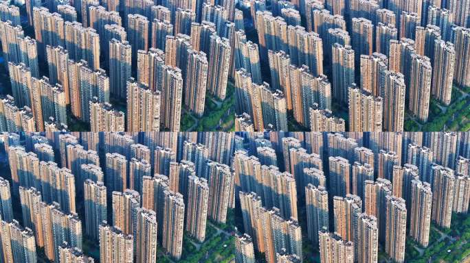 城市高密度住宅鸟瞰