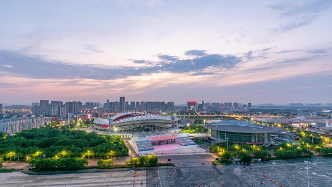 武汉体育中心夕阳