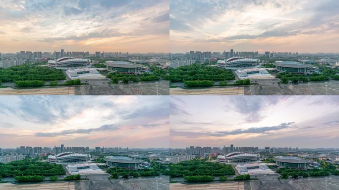 武汉体育中心夕阳