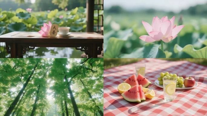 小暑大暑夏天视频素材