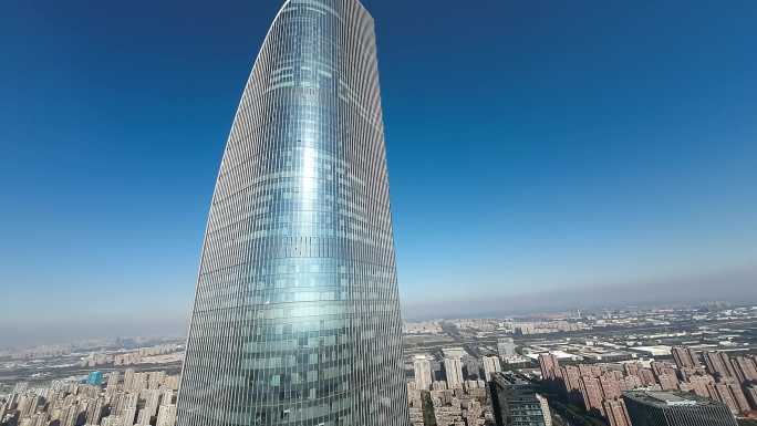 苏州工业园区国金中心城市天际线穿越机