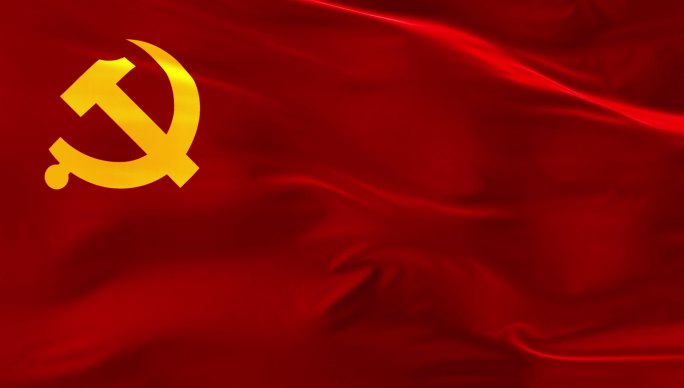 4K红色党政舞台背景红旗飘扬无限循环