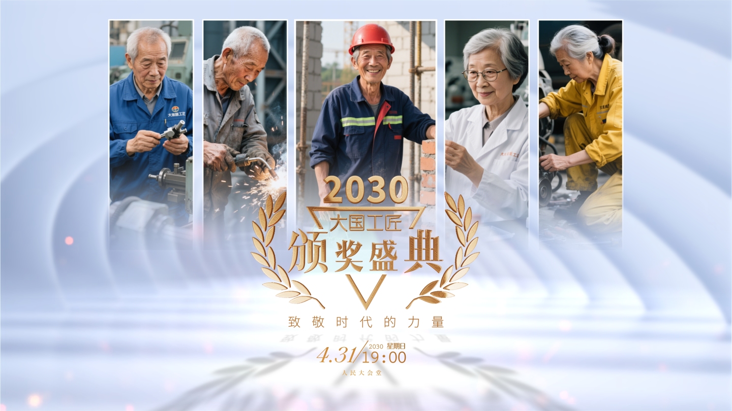 【两款】工匠 人物展示  栏目片头