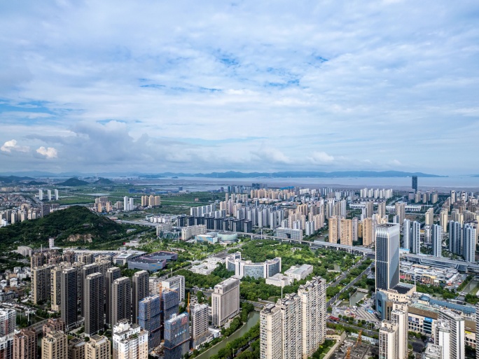 乐清城市天际线鸟瞰