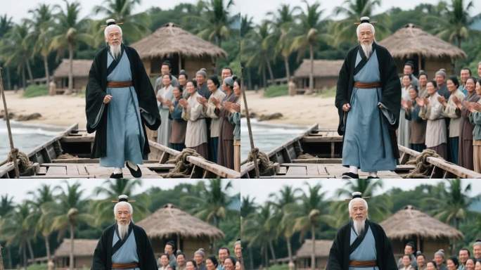 老者乘船出海