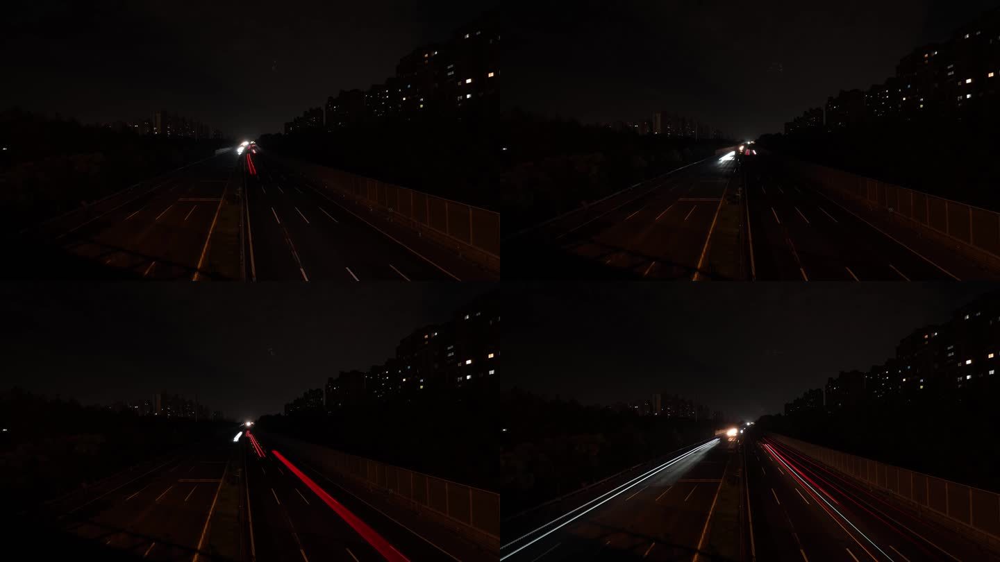 高速公路夜景光轨