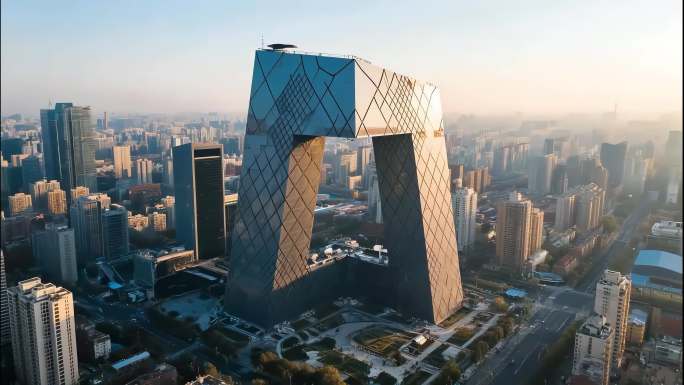 北京地标建筑风光鸟巢故宫长城水立方