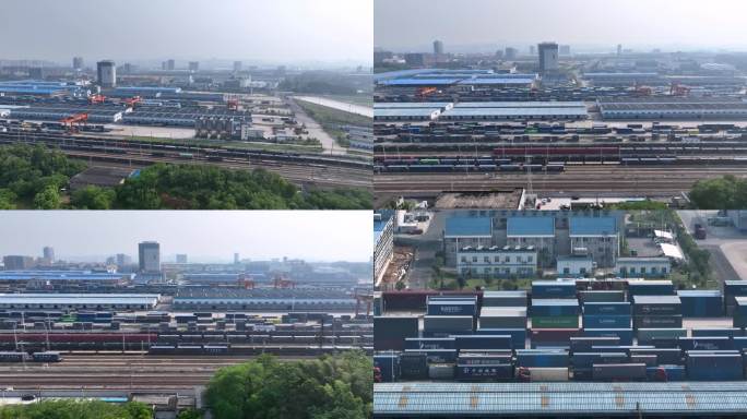 4K长沙金霞港长沙国际铁路港中欧班列合集