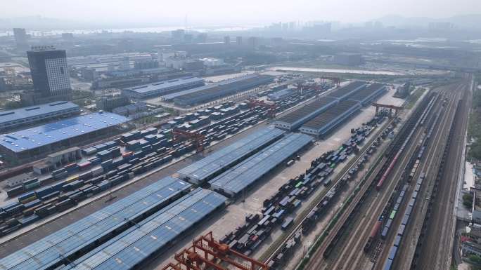 4K长沙金霞港长沙国际铁路港中欧班列合集