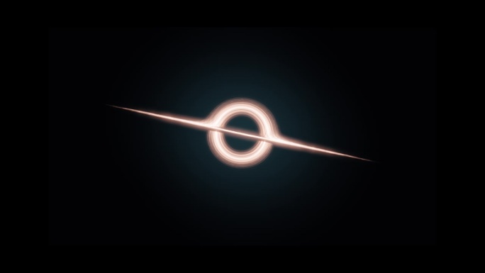 从远处看黑洞扭曲时空。