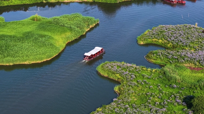 德清下渚湖湿地公园航拍