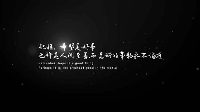 【无插件】电影感字幕片头黑白文字动画