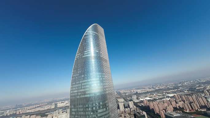 苏州工业园区国金中心城市天际线穿越机