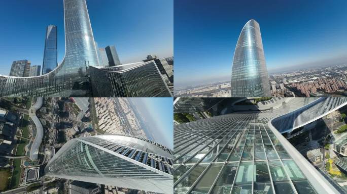 苏州工业园区国金中心城市天际线穿越机