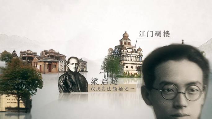 图文展示时间轴城市地标建筑人文片头