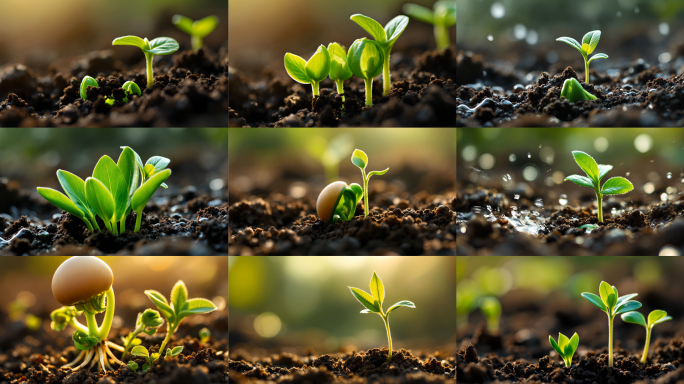【AI】植物生长种子希望励志企业形象