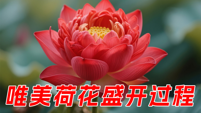 夏荷 夏日荷花盛开过程 荷花花苞绽放延时