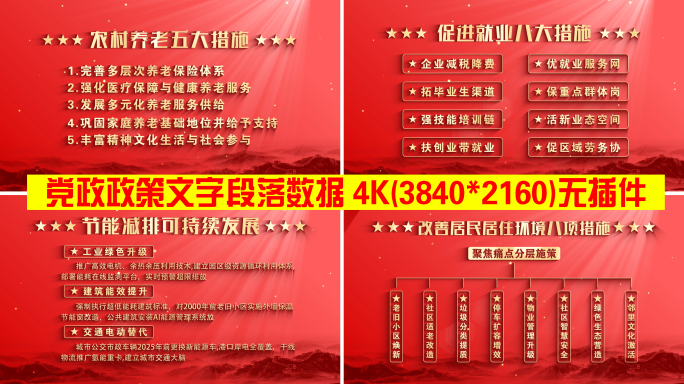 金色党政政策文字段落数据