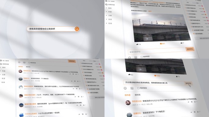 热搜视频微博评论互联网评论互动展示