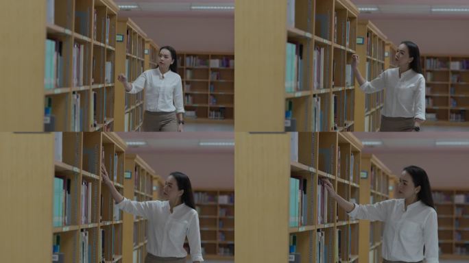 女性的手在翻书。成人学生读书