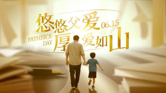 父亲节片头父亲背影父辈的传承与守护