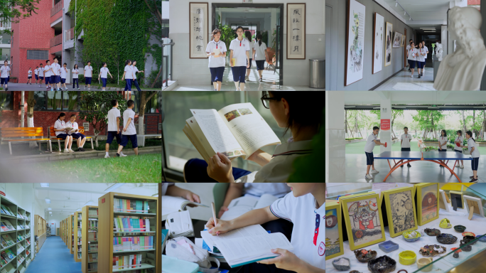 4K 校园生活学习场景青春校园学生文创