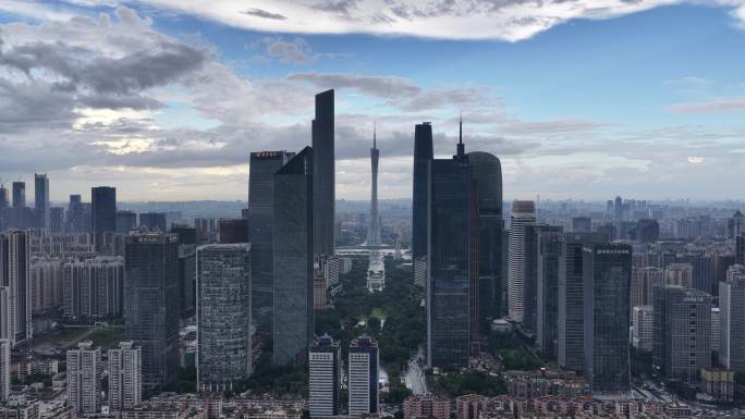 广州中轴线航拍日转夜